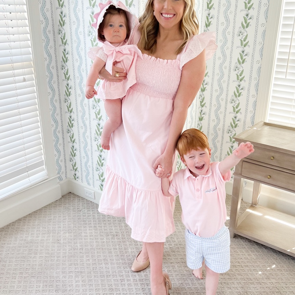 Dondolo Light Pink Midi Tea Length dress